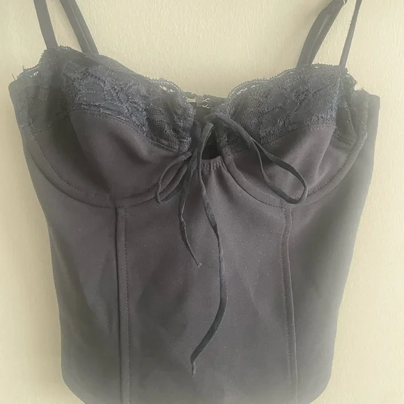 Edikted Corset Top Color: Navy Size: XS - Picture 4 of 6